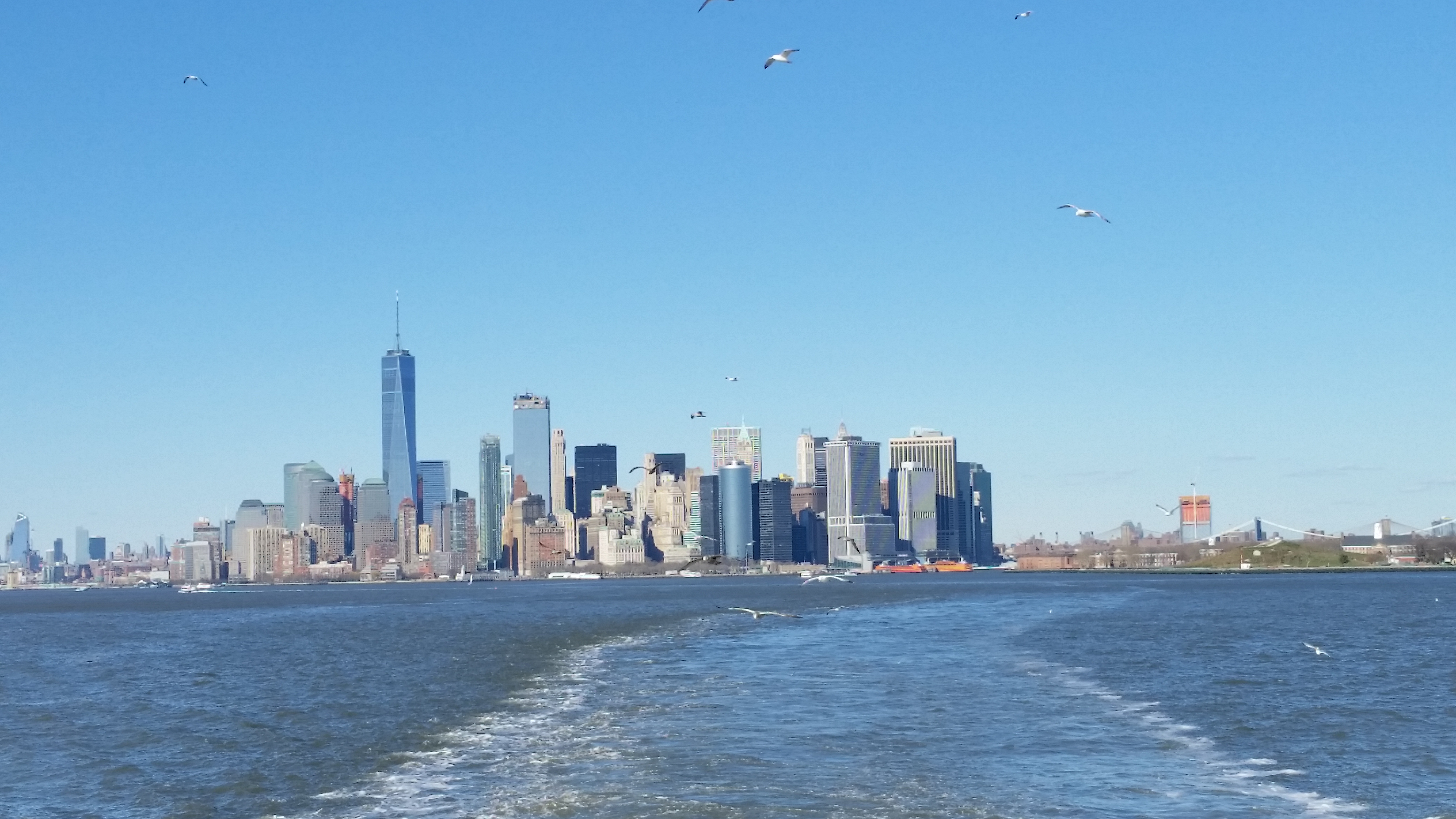 NYC skyline from the Staten Island Ferry. We were living abroad at the time (2017)